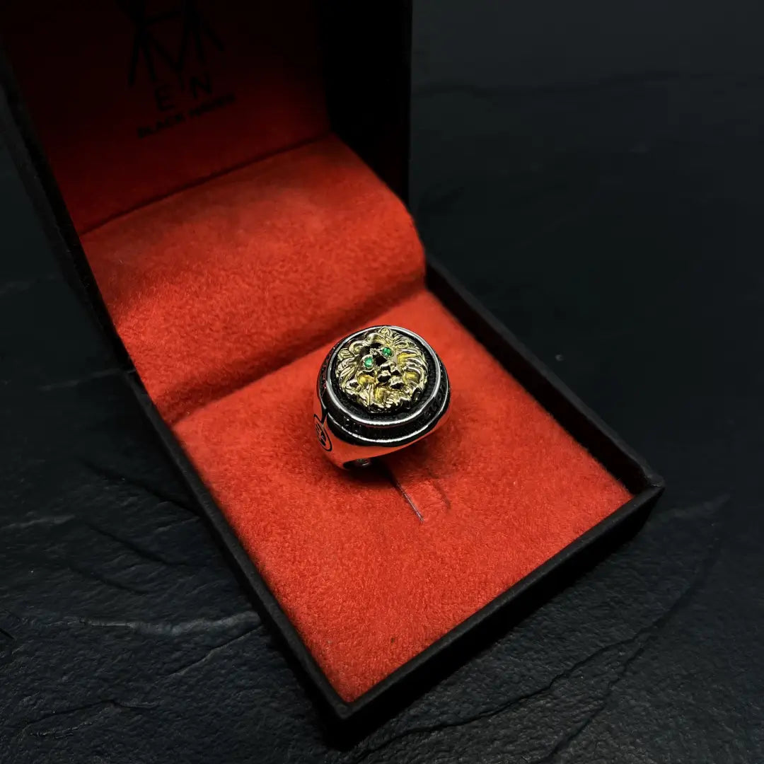 ANEL KING NEMÉIA PRATA & OURO OLHOS COM ESMERALDA