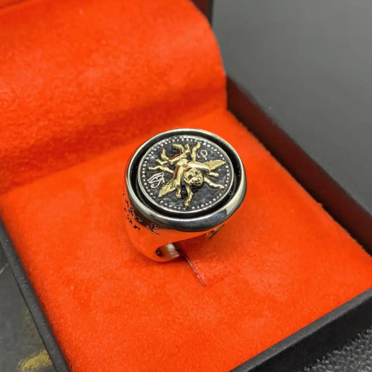 ANEL KHEPRI PRATA & OURO (ESCARAVELHO)