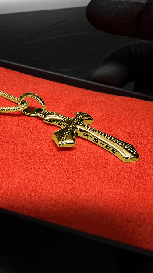 COLAR FAITH CRUZ EM OURO