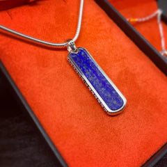 COLAR ATHENA PRATA COM PEDRA LÁPIS LAZÚLI